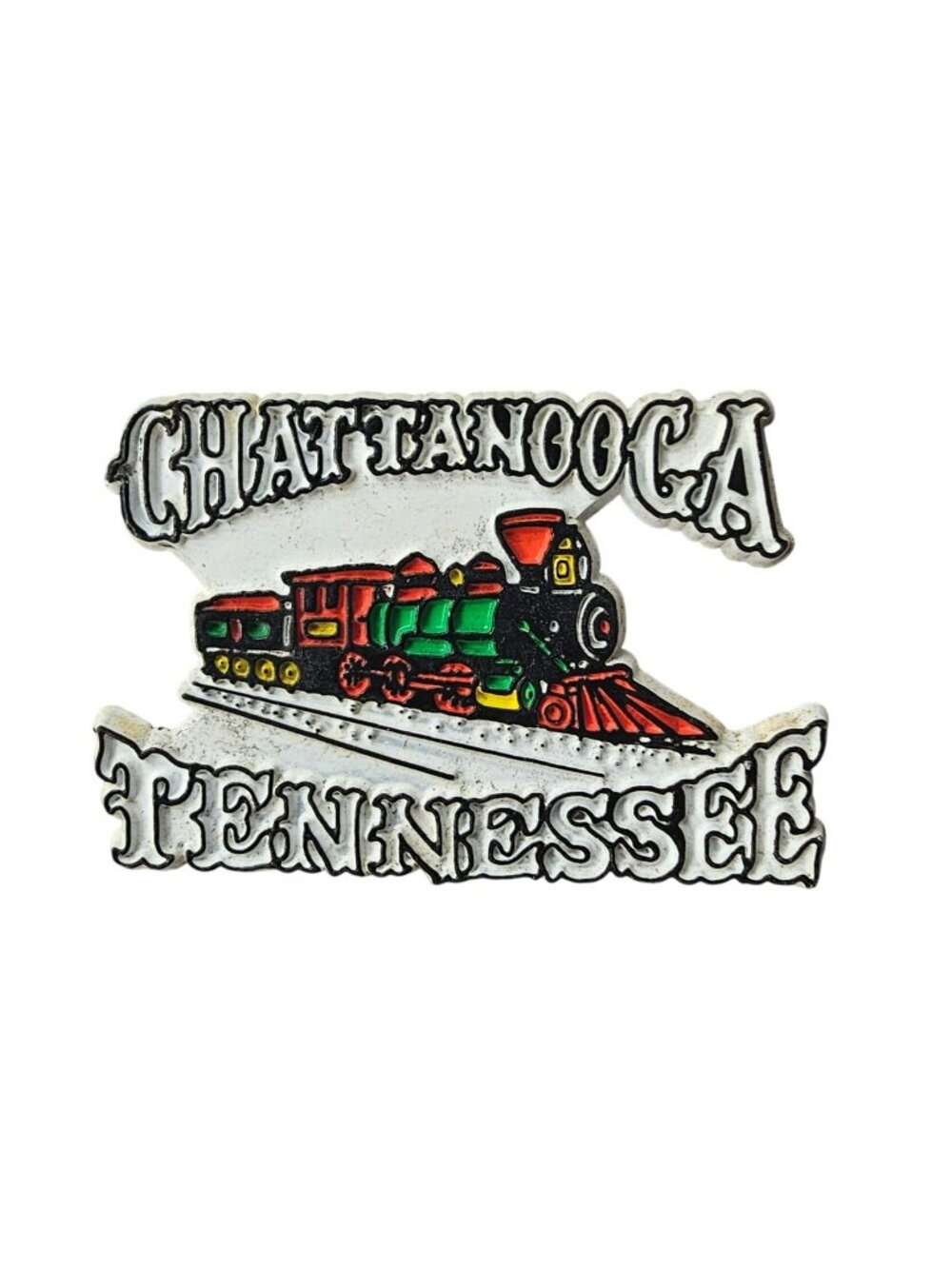 Chattanooga Tennessee Train Souvenir Magnet With Rustic Vintage Design